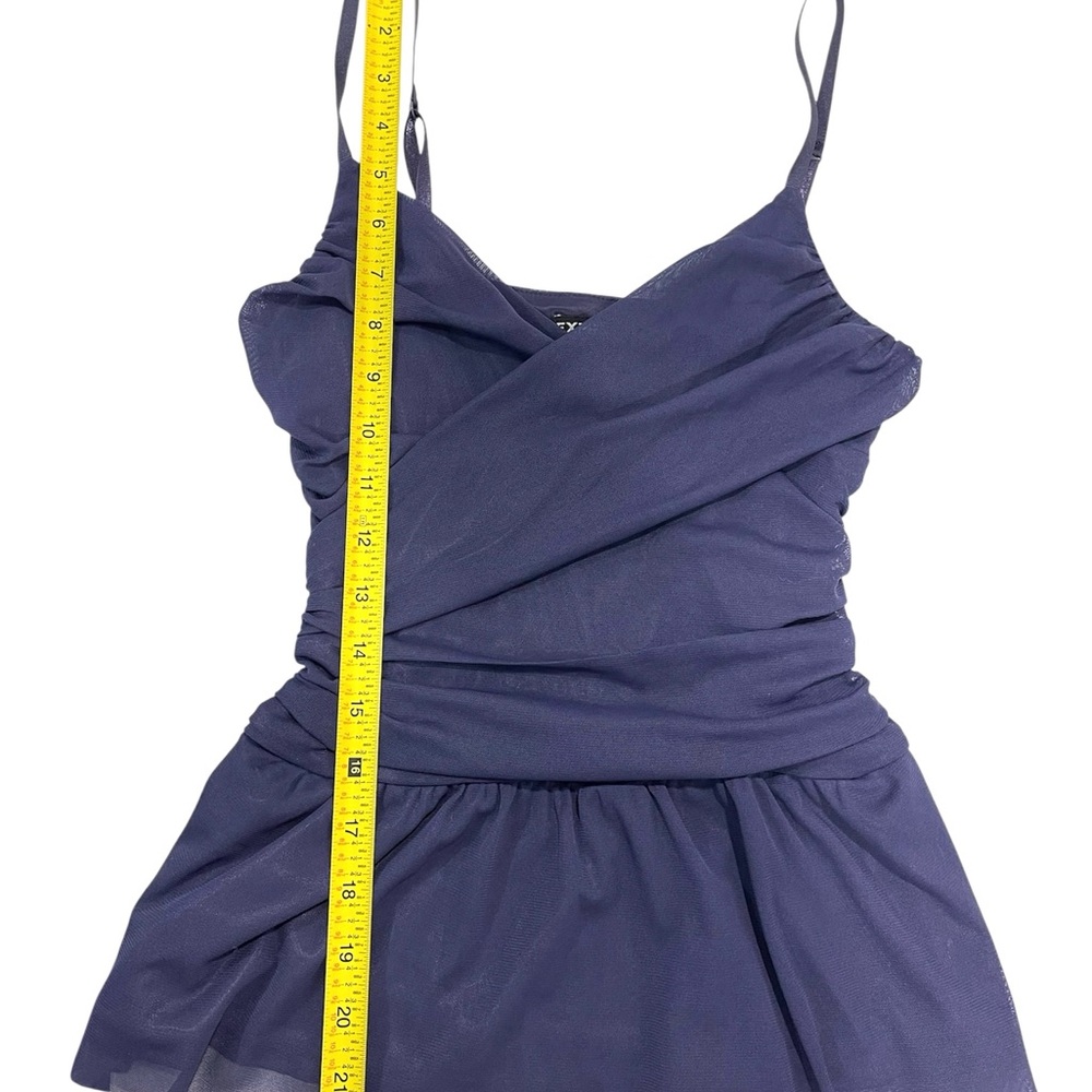 Express Purple Y2k 90s Ruched Babydoll Empire Waist Tank Top XS Whimsigoth Fairy - Picture 9 of 9